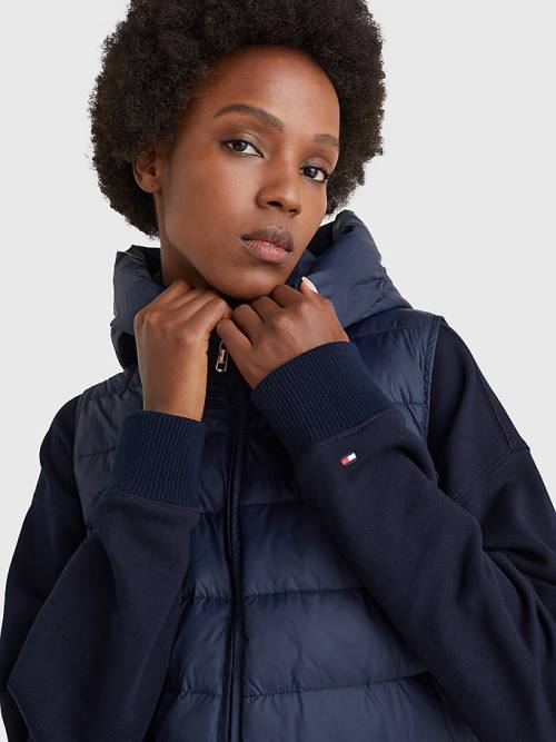 Tommy Hilfiger TH Protect Csuklyás Padded Vest Dzseki Női Kék | TH795KQO