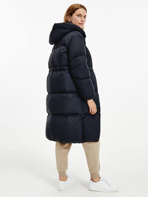 Tommy Hilfiger TH Protect Down Puffer Coat Kabát Női Fekete | TH386ICJ