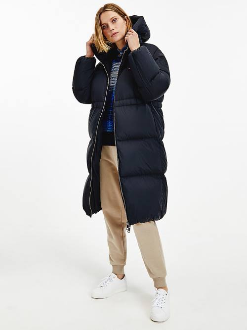 Tommy Hilfiger TH Protect Down Puffer Coat Kabát Női Fekete | TH386ICJ