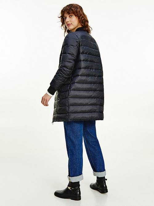 Tommy Hilfiger TH Protect Filled Long Bomber Coat Kabát Női Fekete | TH542ZIT