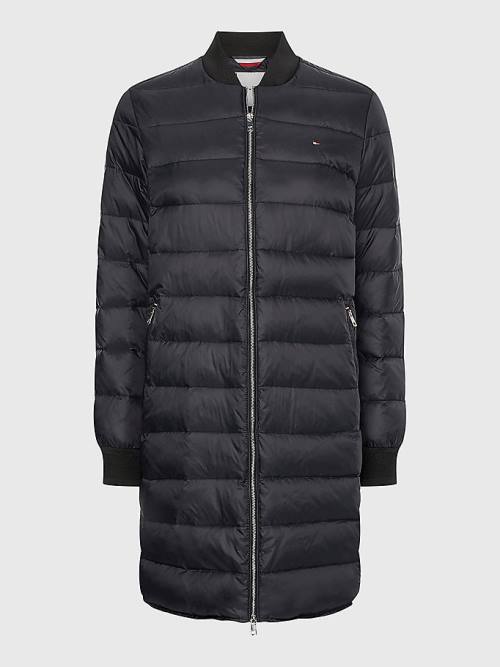 Tommy Hilfiger TH Protect Filled Long Bomber Coat Kabát Női Fekete | TH542ZIT