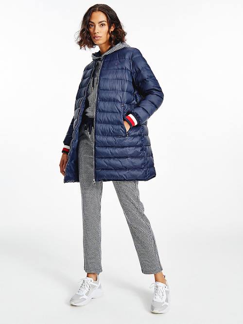 Tommy Hilfiger TH Protect Filled Long Bomber Coat Kabát Női Kék | TH607DUL