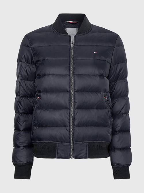 Tommy Hilfiger TH Protect Könnyű Filled Bomber Kabát Női Fekete | TH309KQN