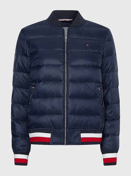 Tommy Hilfiger TH Protect Könnyű Filled Bomber Kabát Női Kék | TH498ILY