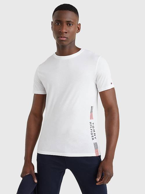 Tommy Hilfiger TH Stretch Logo Print Pizsama Férfi Fehér | TH105WST