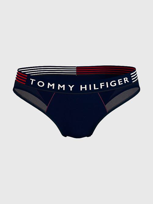 Tommy Hilfiger TH Stretch Logo Waistband Briefs Fehérnemű Női Kék | TH127JUV