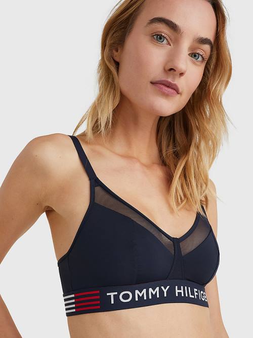 Tommy Hilfiger TH Stretch Triangle Bra Fehérnemű Női Kék | TH024APM