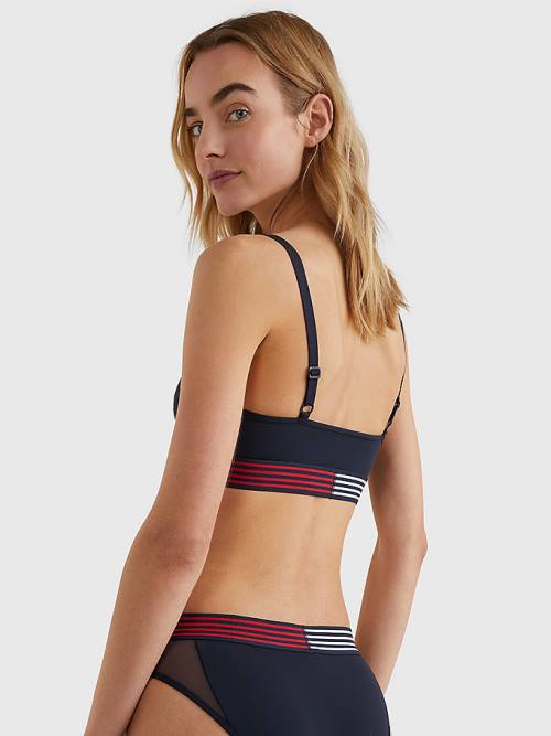 Tommy Hilfiger TH Stretch Triangle Bra Fehérnemű Női Kék | TH024APM