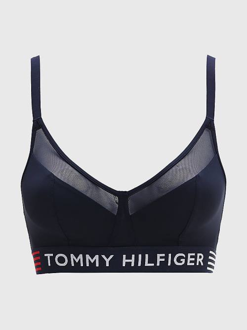 Tommy Hilfiger TH Stretch Triangle Bra Fehérnemű Női Kék | TH024APM