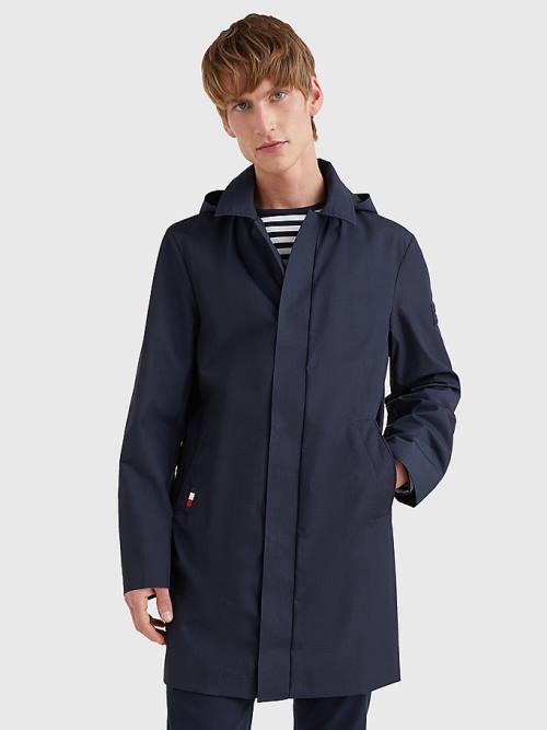 Tommy Hilfiger TH Tech Car Coat Kabát Férfi Kék | TH453IDW