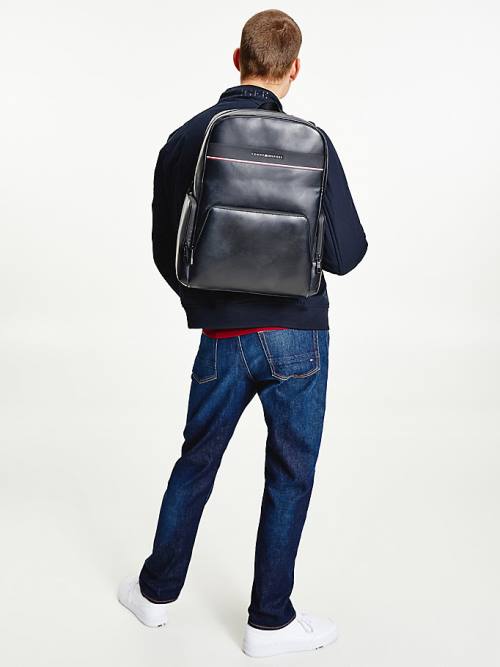 Tommy Hilfiger TH Tech Commuter Backpack Táska Férfi Fekete | TH492ECP