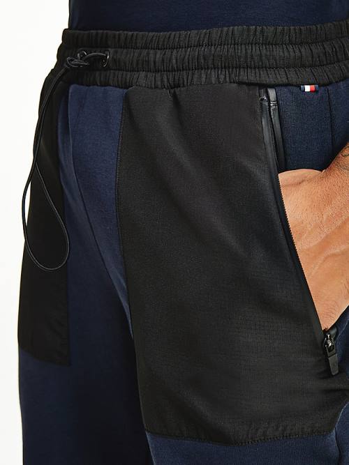 Tommy Hilfiger TH Tech Essential Contrast Joggers Nadrág Férfi Kék | TH374CQM