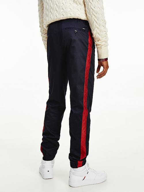 Tommy Hilfiger TH Tech Modern Relaxed Cuffed Chinos Nadrág Férfi Kék | TH928KSJ