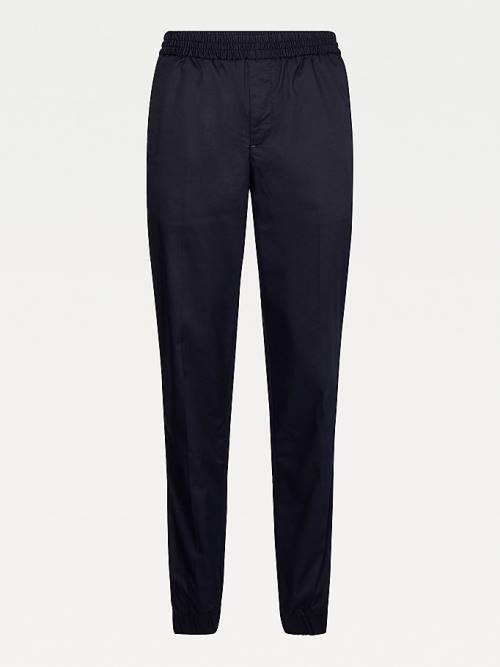 Tommy Hilfiger TH Tech Modern Relaxed Cuffed Chinos Nadrág Férfi Kék | TH928KSJ