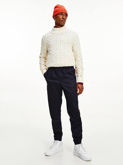 Tommy Hilfiger TH Tech Modern Relaxed Cuffed Chinos Nadrág Férfi Kék | TH928KSJ