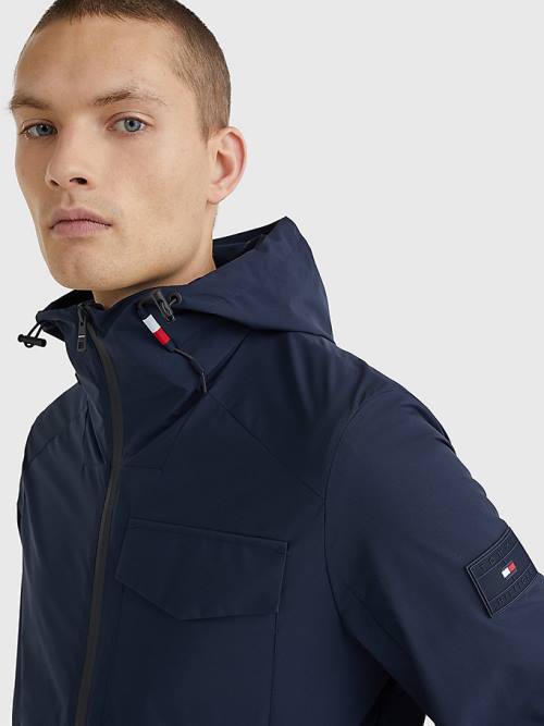 Tommy Hilfiger TH Tech Warm Csuklyás Kabát Férfi Kék | TH458JTW