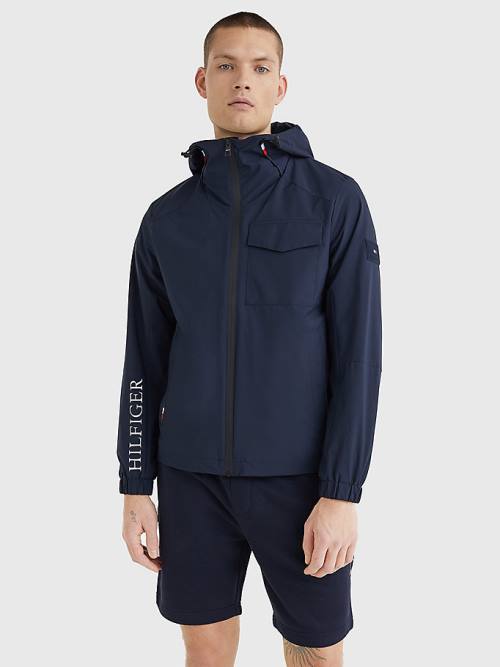 Tommy Hilfiger TH Tech Warm Csuklyás Kabát Férfi Kék | TH458JTW