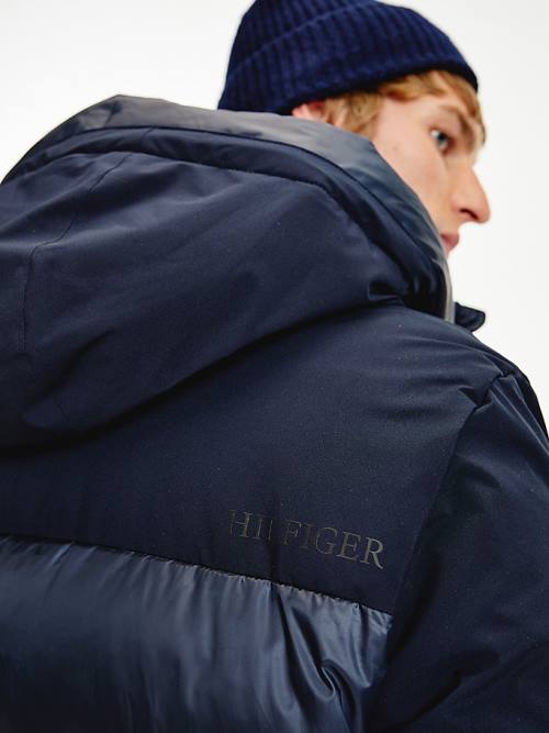 Tommy Hilfiger TH Tech Warm Filled Puffer Parka Dzseki Férfi Kék | TH819UIN