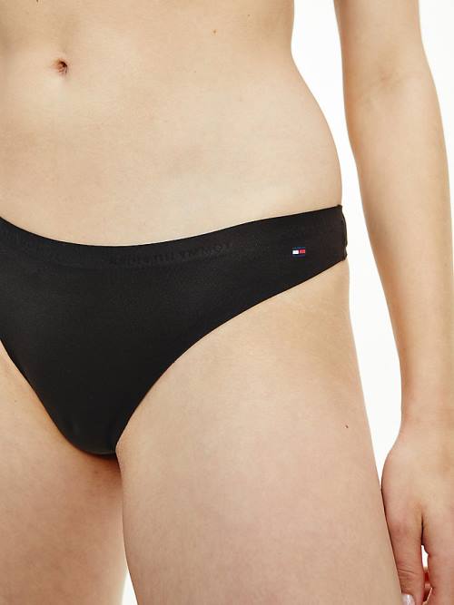 Tommy Hilfiger TH Ultra Soft Tanga Fehérnemű Női Fekete | TH295ENG