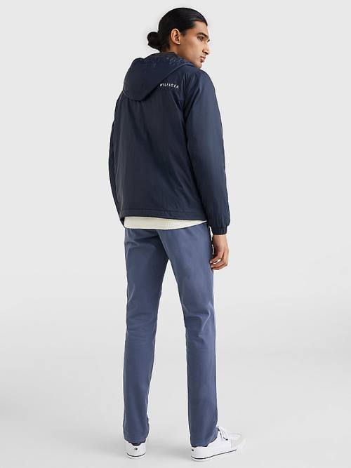 Tommy Hilfiger TH Warm Packable Csuklyás Kabát Férfi Kék | TH175YDT