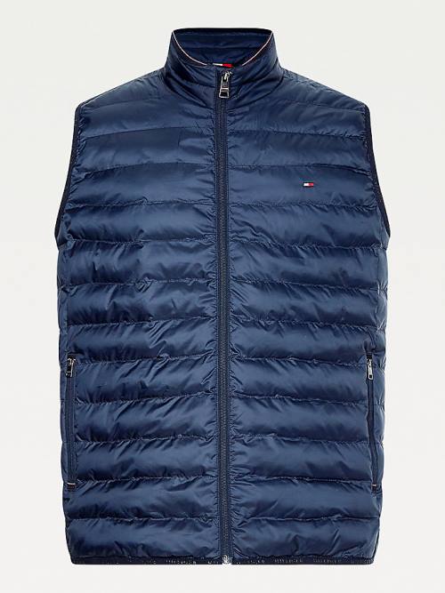 Tommy Hilfiger TH Warm Packable Padded Gilet Dzseki Férfi Kék | TH815QOT