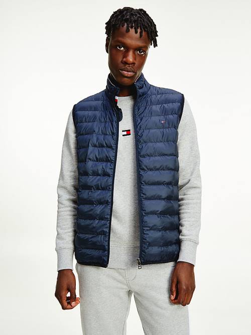 Tommy Hilfiger TH Warm Packable Padded Gilet Dzseki Férfi Kék | TH815QOT