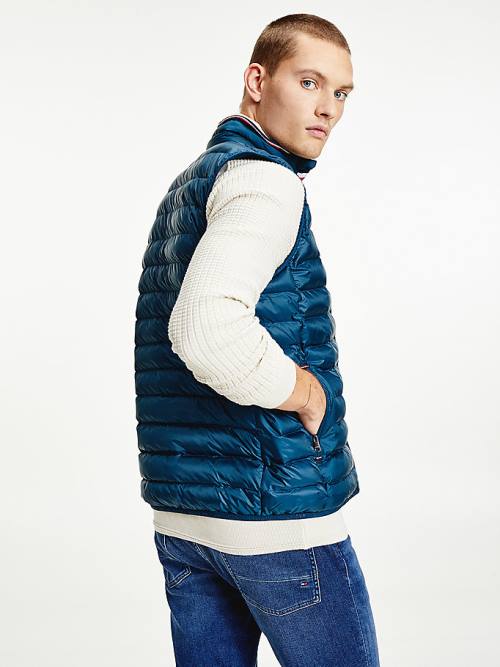 Tommy Hilfiger TH Warm Packable Padded Gilet Dzseki Férfi Kék | TH947WVA