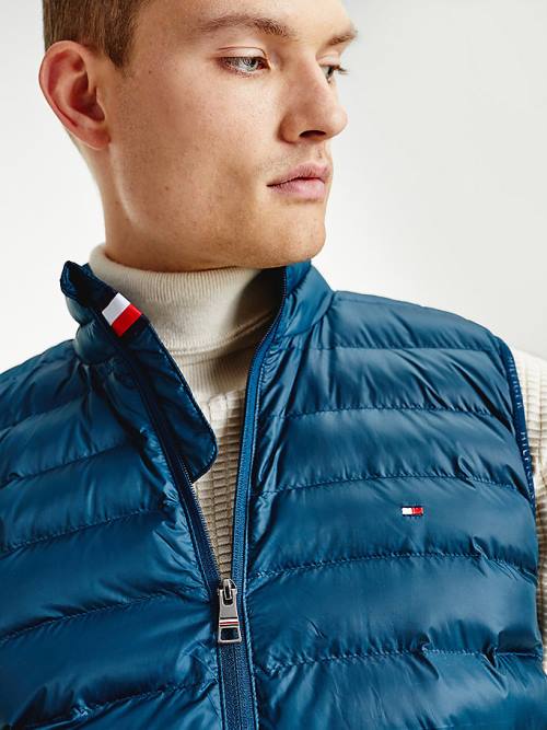 Tommy Hilfiger TH Warm Packable Padded Gilet Dzseki Férfi Kék | TH947WVA