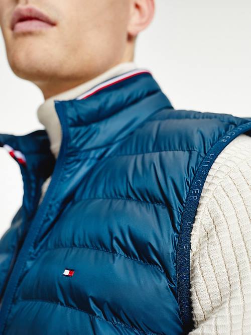 Tommy Hilfiger TH Warm Packable Padded Gilet Dzseki Férfi Kék | TH947WVA