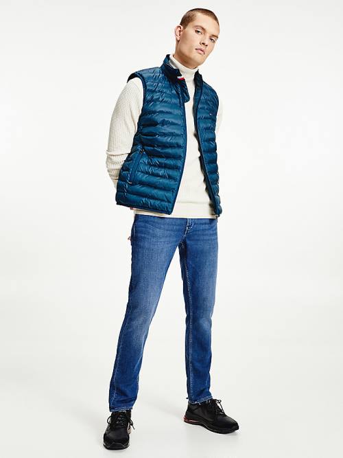 Tommy Hilfiger TH Warm Packable Padded Gilet Dzseki Férfi Kék | TH947WVA