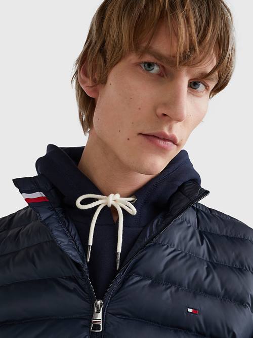 Tommy Hilfiger TH Warm Padded Kabát Férfi Kék | TH562VCX