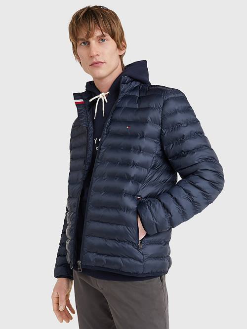 Tommy Hilfiger TH Warm Padded Kabát Férfi Kék | TH562VCX