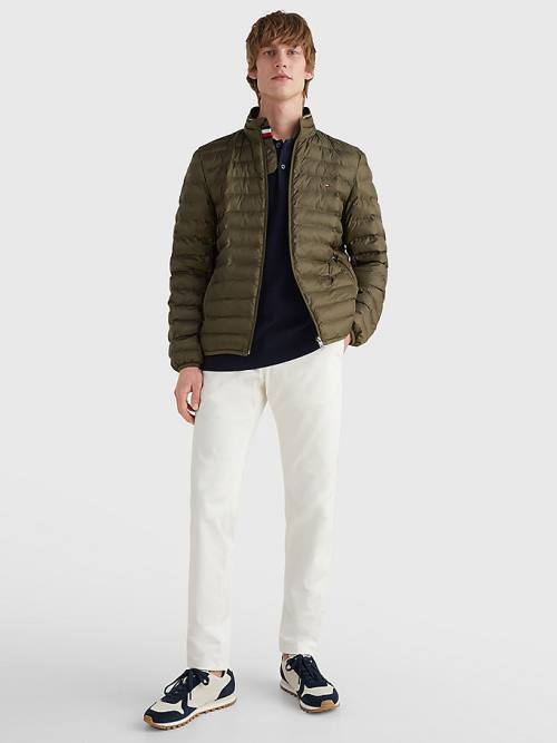 Tommy Hilfiger TH Warm Padded Kabát Férfi Khaki | TH804BKX