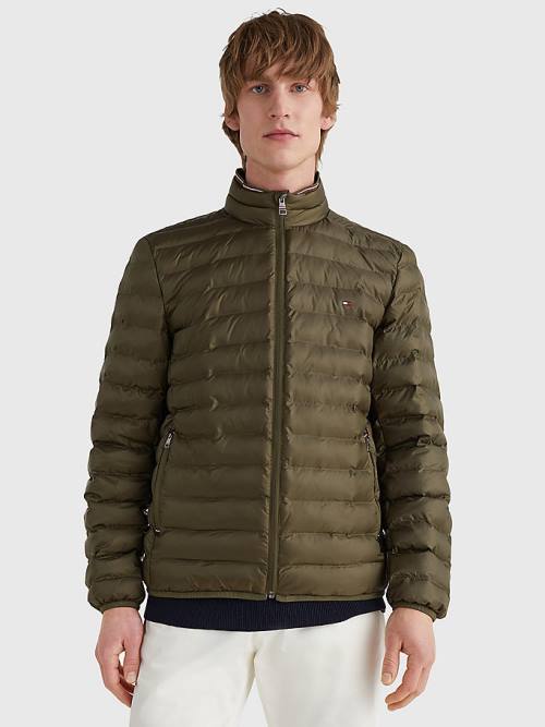 Tommy Hilfiger TH Warm Padded Kabát Férfi Khaki | TH804BKX