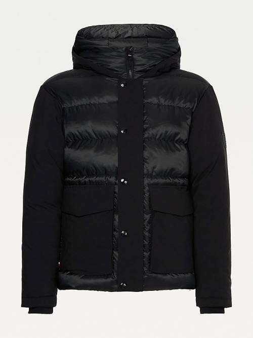 Tommy Hilfiger TH Warm Tech Filled Puffer Kabát Férfi Fekete | TH586RUB