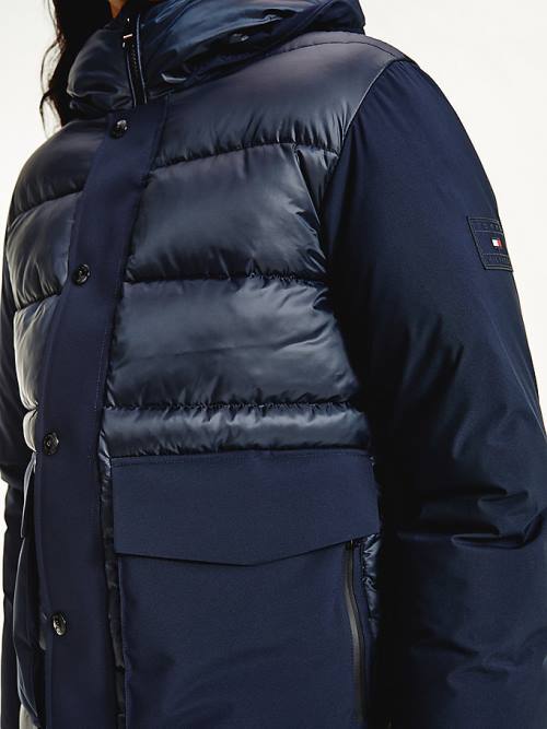 Tommy Hilfiger TH Warm Tech Filled Puffer Kabát Férfi Kék | TH742CSD