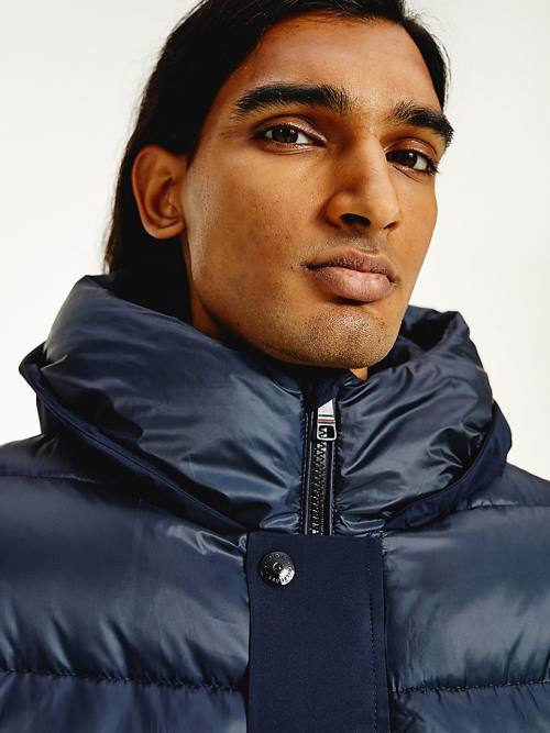 Tommy Hilfiger TH Warm Tech Filled Puffer Kabát Férfi Kék | TH742CSD