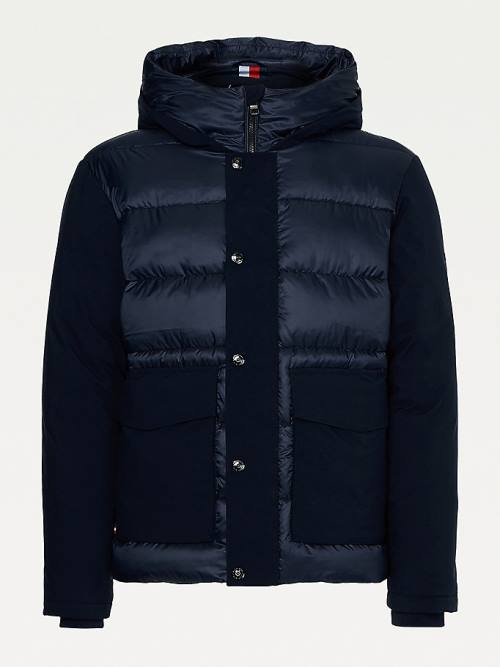 Tommy Hilfiger TH Warm Tech Filled Puffer Kabát Férfi Kék | TH742CSD