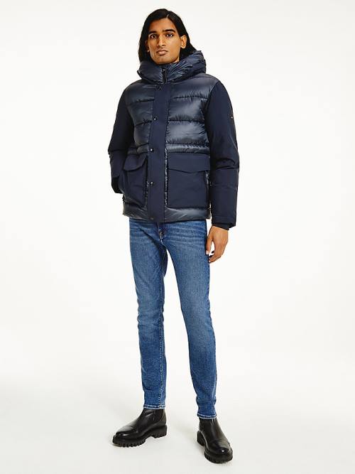 Tommy Hilfiger TH Warm Tech Filled Puffer Kabát Férfi Kék | TH742CSD