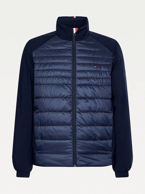 Tommy Hilfiger TH Warm Tech Padded Front Kabát Férfi Kék | TH165ZMK