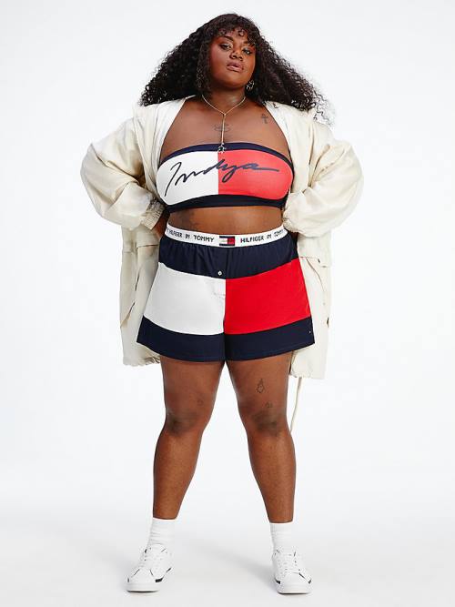 Tommy Hilfiger TOMMYXINDYA Curve Bandeau Fehérnemű Női Kék | TH203BPR