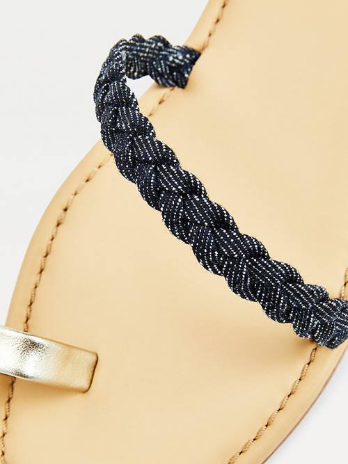 Tommy Hilfiger TOMMYXINDYA Denim Braid Szandál Férfi Kék | TH210WUL