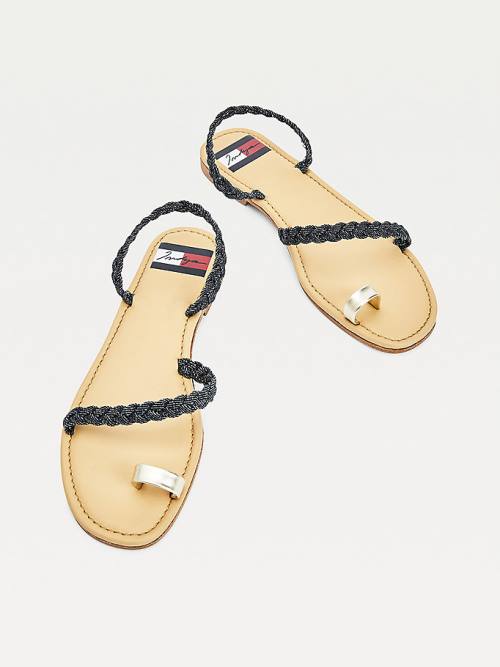 Tommy Hilfiger TOMMYXINDYA Denim Braid Szandál Férfi Kék | TH210WUL