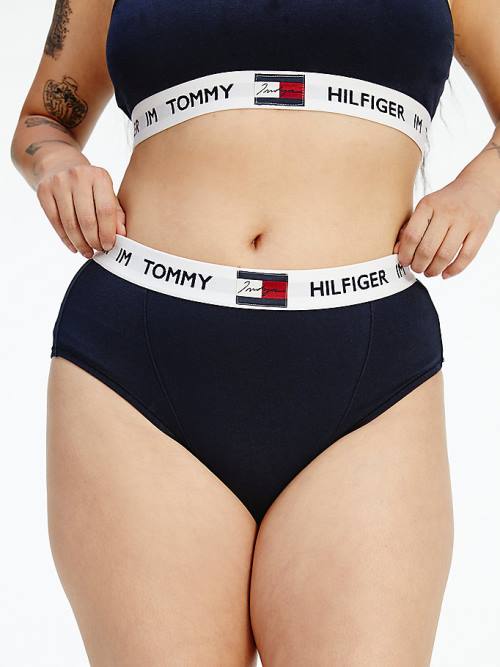 Tommy Hilfiger TOMMYXINDYA High-Derekú Briefs Fehérnemű Női Kék | TH316RST