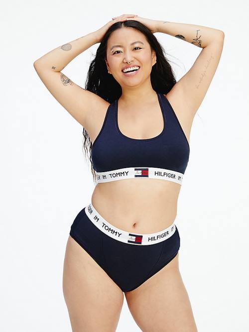 Tommy Hilfiger TOMMYXINDYA High-Derekú Briefs Fehérnemű Női Kék | TH316RST