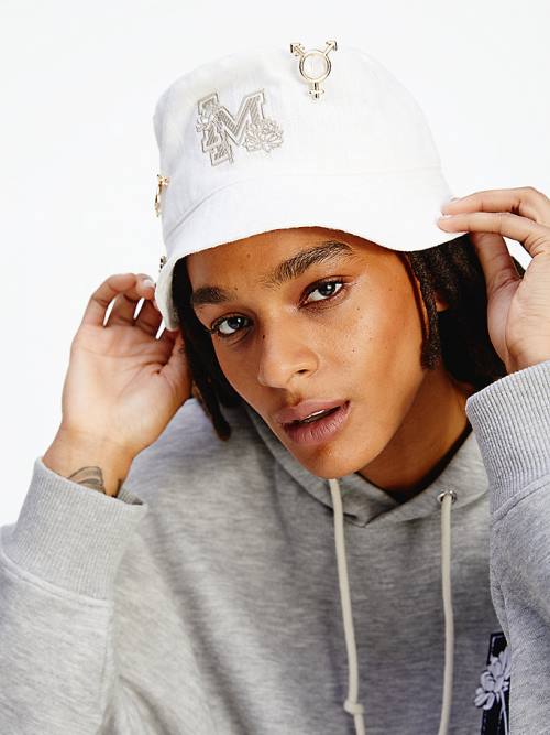 Tommy Hilfiger TOMMYXINDYA Linen Bucket Kalap Női Kék | TH507AIL