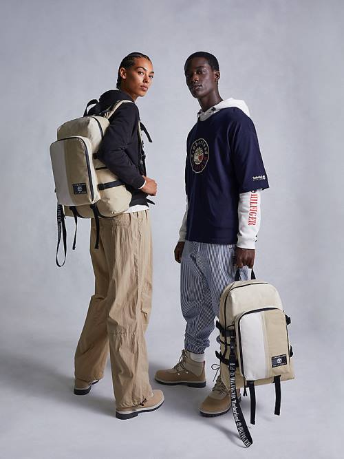 Tommy Hilfiger TOMMYXTIMBERLAND Reimagined Backpack Táska Férfi Khaki | TH409DRO