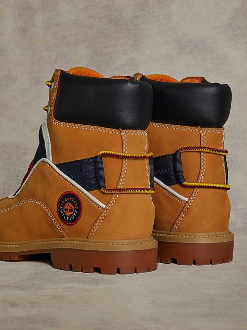 Tommy Hilfiger TOMMYXTIMBERLAND Remixed Signature C&S Bakancs Férfi Sárga | TH578PJA