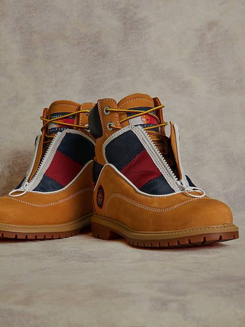 Tommy Hilfiger TOMMYXTIMBERLAND Remixed Signature C&S Bakancs Férfi Sárga | TH578PJA