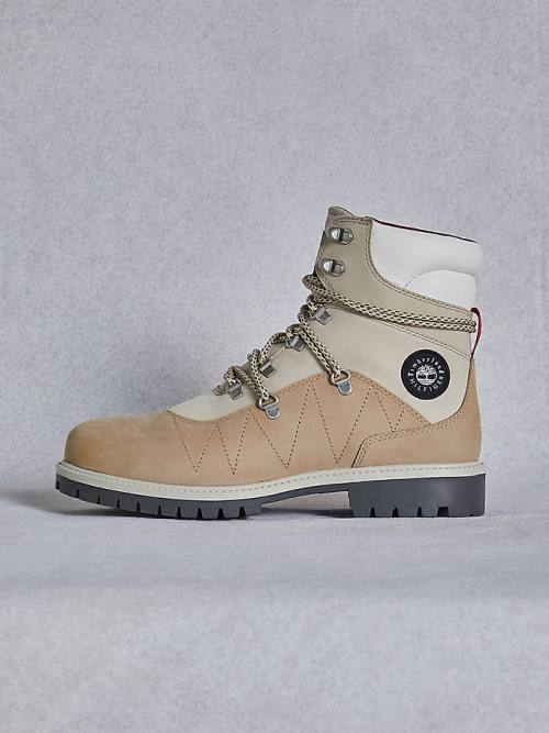 Tommy Hilfiger TOMMYXTIMBERLAND Vízálló Túrázáshoz Bakancs Férfi Bézs | TH135HVM